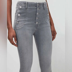 7 for All Mankind Womens size 29 Slim Illusion Portion Gray Wash Jeans Hi Waist